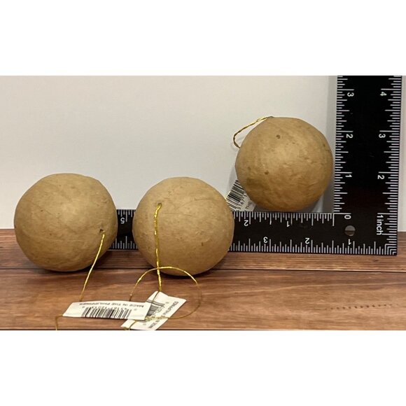 DIY Paper Mâché Hanging Balls Set Of 3 By Michaels Ornaments - Picture 1 of 3